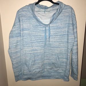 ❤️ Xersion Blue Funnel Neck Medium Hoodie